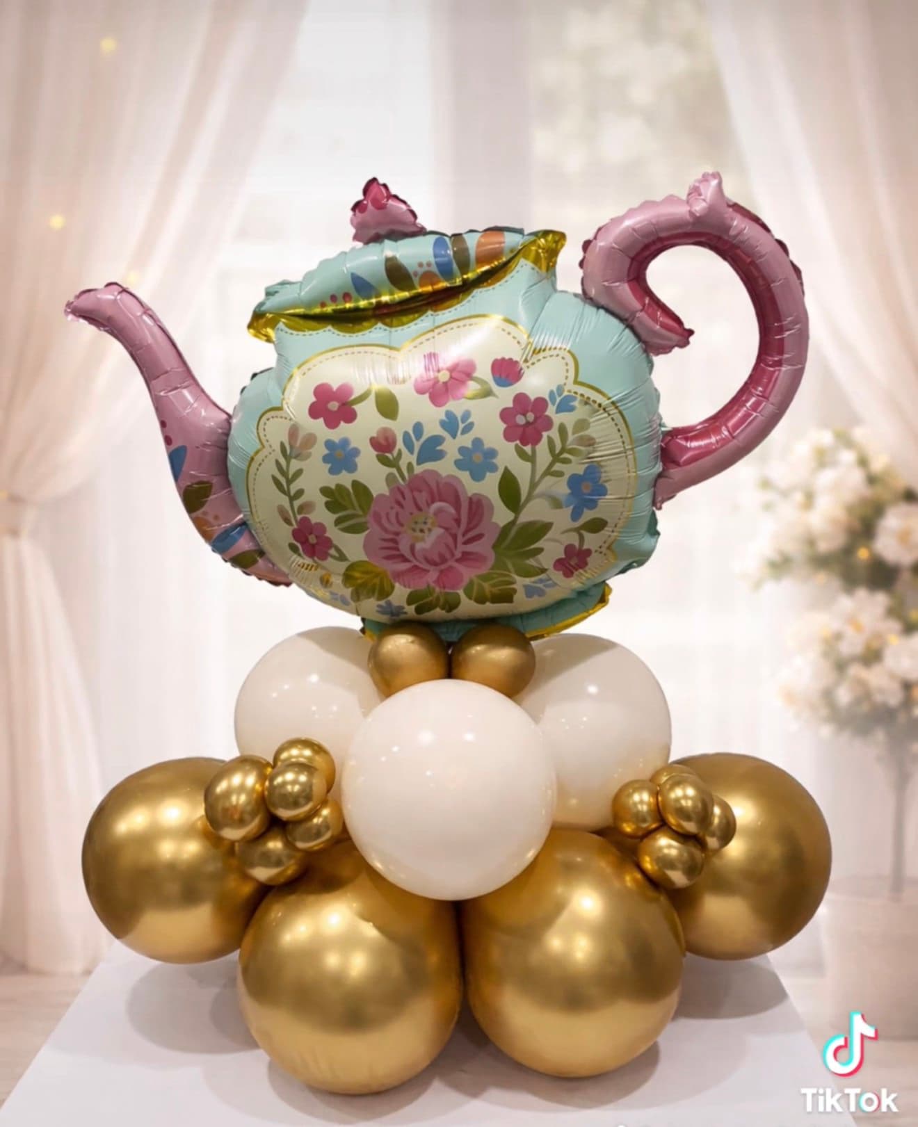 Inside the Simply Elevated Balloons studio — a hand-crafted stack in progress