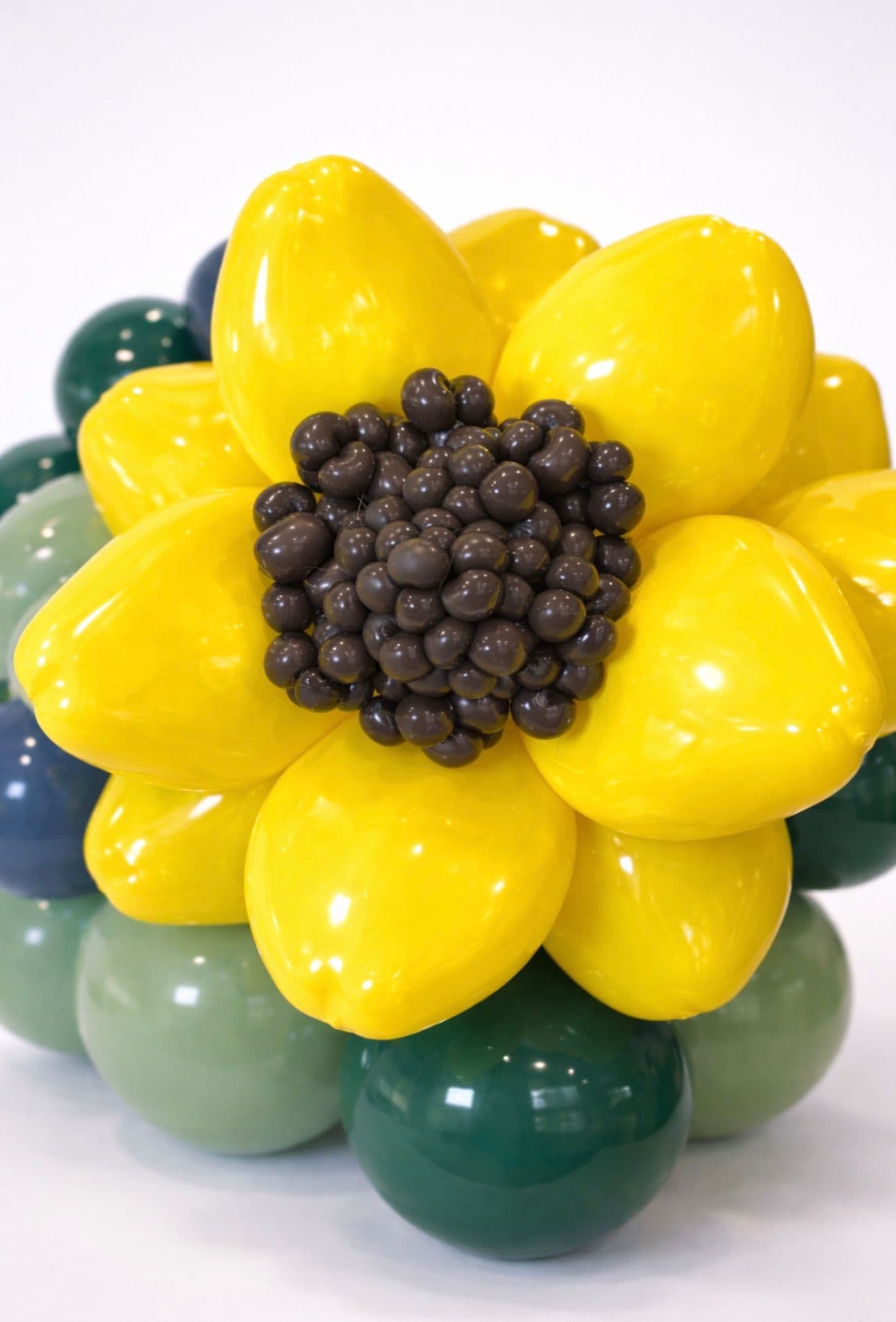 Hand-crafted balloon sunflower sculpture by Simply Elevated Balloons
